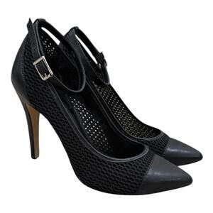 BCBGeneration Cynthia Ankle Strap Mesh Pumps